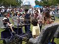 Pedal-powered disco ride